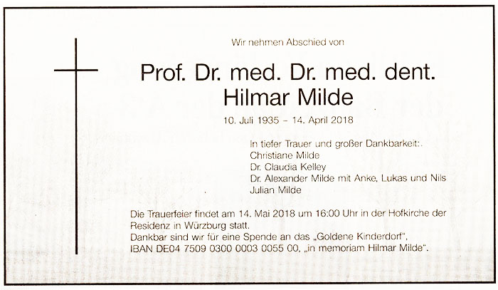 Todesanzeige%20Hilmar%20Milde Todesanzeige%20Hilmar%20Milde